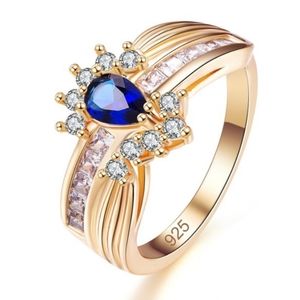 BRAND NEW! 925 Water Drop Gold Plated Ring